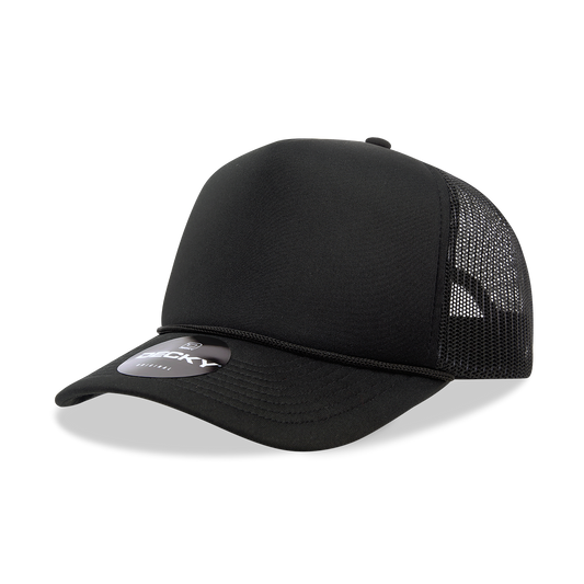 Decky-6025-5 Panel Mid Profile Structured Foam Trucker Hat