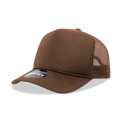 Decky-6025-5 Panel Mid Profile Structured Foam Trucker Hat