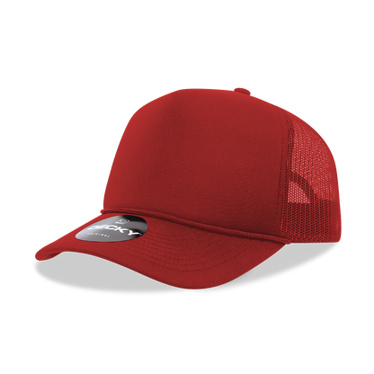 Decky-6025-5 Panel Mid Profile Structured Foam Trucker Hat