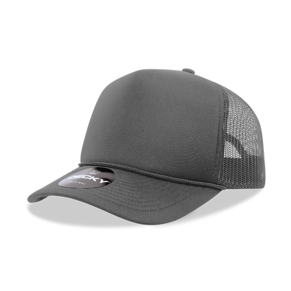 Decky-6025-5 Panel Mid Profile Structured Foam Trucker Hat