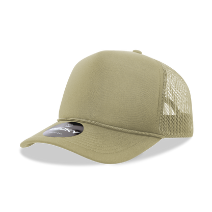 Decky-6025-5 Panel Mid Profile Structured Foam Trucker Hat