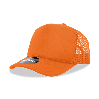 Decky-6025-5 Panel Mid Profile Structured Foam Trucker Hat