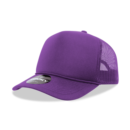 Decky-6025-5 Panel Mid Profile Structured Foam Trucker Hat