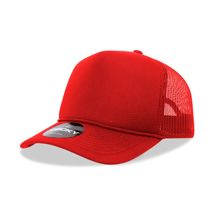 Decky-6025-5 Panel Mid Profile Structured Foam Trucker Hat
