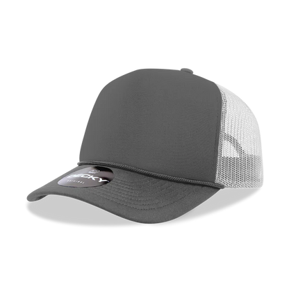 Decky-6025-5 Panel Mid Profile Structured Foam Trucker Hat