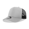 Decky-6025-5 Panel Mid Profile Structured Foam Trucker Hat - Grey/Black