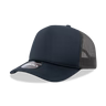 Decky-6025-5 Panel Mid Profile Structured Foam Trucker Hat - Navy/Charcoal
