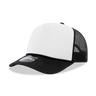 Decky-6025-5 Panel Mid Profile Structured Foam Trucker Hat - Black/White/Black