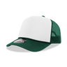 Decky-6025-5 Panel Mid Profile Structured Foam Trucker Hat - Forest/White/Forest