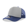 Decky-6025-5 Panel Mid Profile Structured Foam Trucker Hat - Navy/Grey/Navy