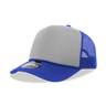 Decky-6025-5 Panel Mid Profile Structured Foam Trucker Hat - Royal/Grey/Royal