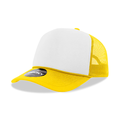Decky-6025-5 Panel Mid Profile Structured Foam Trucker Hat