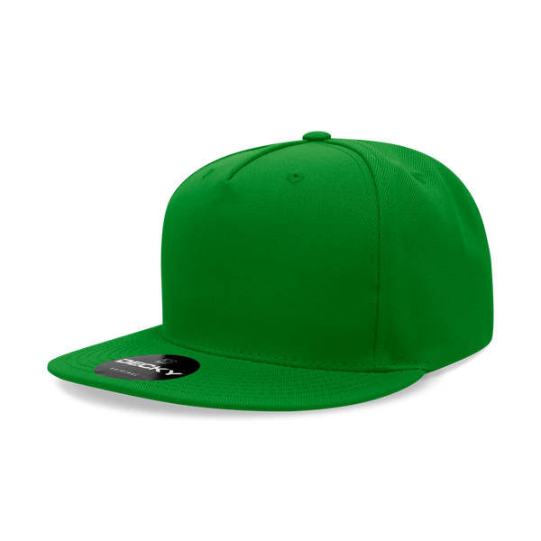 Decky-6029-5 Panel High Profile Structured Polyester Snapback - Kelly