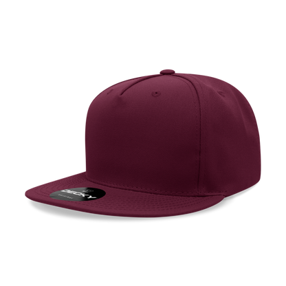 Decky-6029-5 Panel High Profile Structured Polyester Snapback