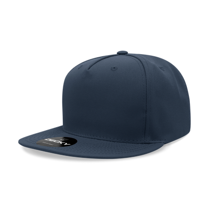 Decky-6029-5 Panel High Profile Structured Polyester Snapback