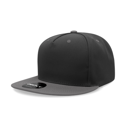 Decky-6029-5 Panel High Profile Structured Polyester Snapback