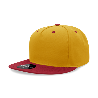Decky-6029-5 Panel High Profile Structured Polyester Snapback