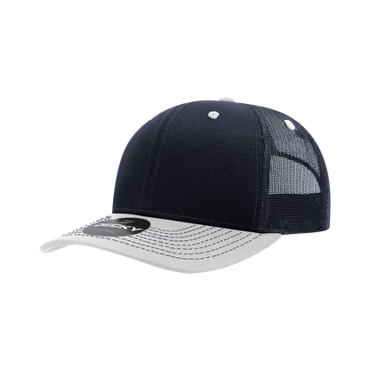 Decky-6031-6 Panel Mid Profile Structured Contra-Stitch Trucker