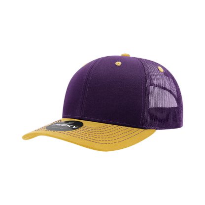 Decky-6031-6 Panel Mid Profile Structured Contra-Stitch Trucker