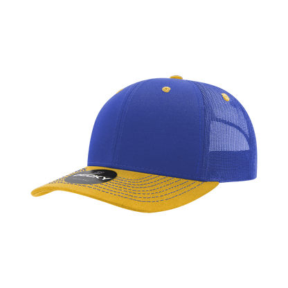 Decky-6031-6 Panel Mid Profile Structured Contra-Stitch Trucker