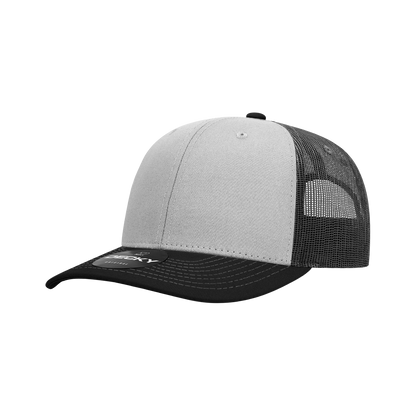 Decky-6031-6 Panel Mid Profile Structured Contra-Stitch Trucker