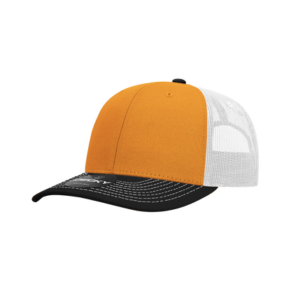 Decky-6031-6 Panel Mid Profile Structured Contra-Stitch Trucker