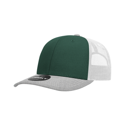 Decky-6031-6 Panel Mid Profile Structured Contra-Stitch Trucker