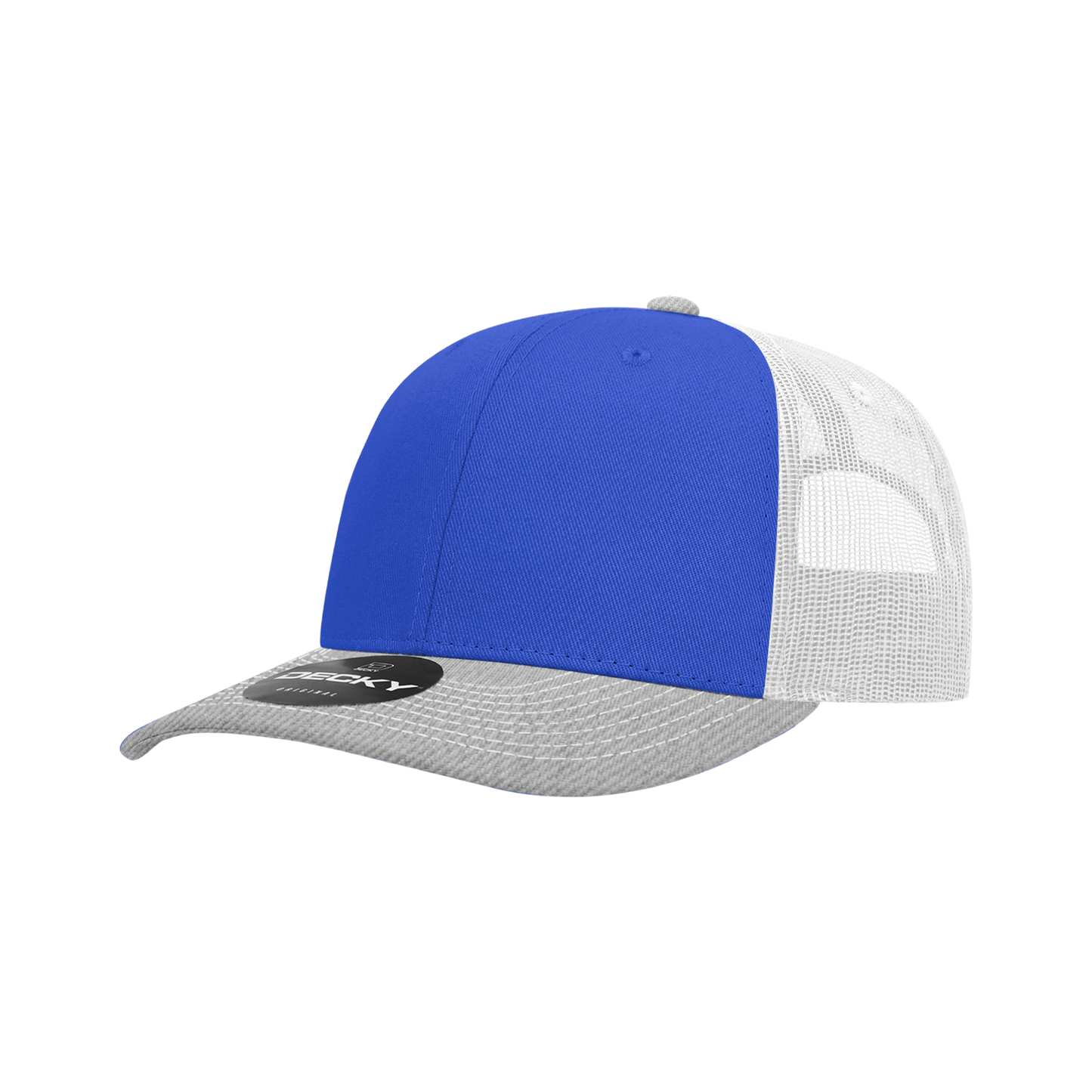 Decky-6031-6 Panel Mid Profile Structured Contra-Stitch Trucker