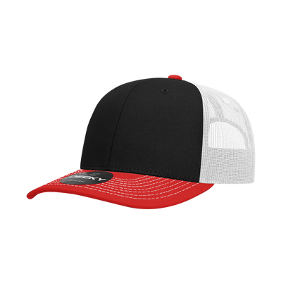 Decky-6031-6 Panel Mid Profile Structured Contra-Stitch Trucker