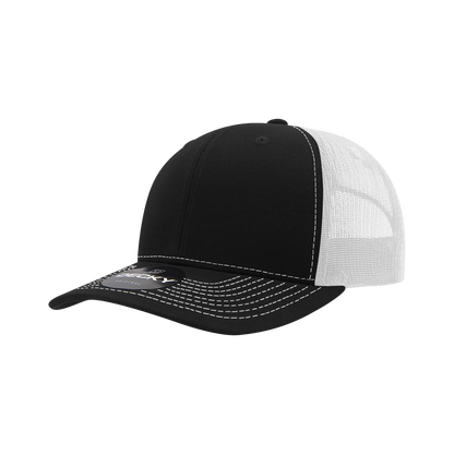 Decky-6031-6 Panel Mid Profile Structured Contra-Stitch Trucker