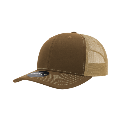 Decky-6031-6 Panel Mid Profile Structured Contra-Stitch Trucker