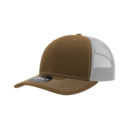 Decky-6031-6 Panel Mid Profile Structured Contra-Stitch Trucker
