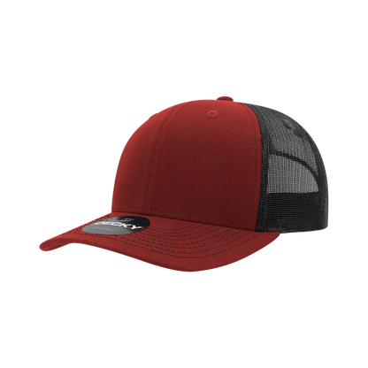 Decky-6031-6 Panel Mid Profile Structured Contra-Stitch Trucker