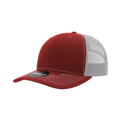 Decky-6031-6 Panel Mid Profile Structured Contra-Stitch Trucker
