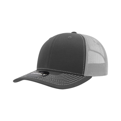 Decky-6031-6 Panel Mid Profile Structured Contra-Stitch Trucker