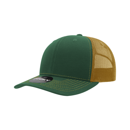 Decky-6031-6 Panel Mid Profile Structured Contra-Stitch Trucker