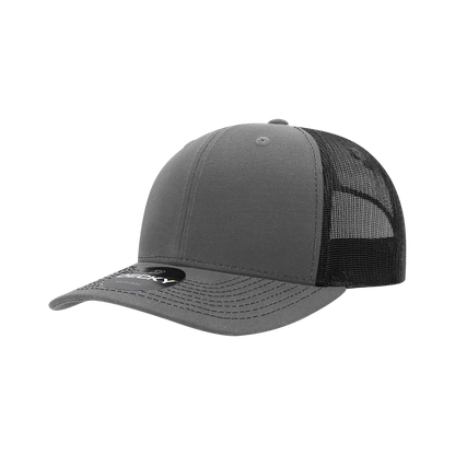 Decky-6031-6 Panel Mid Profile Structured Contra-Stitch Trucker