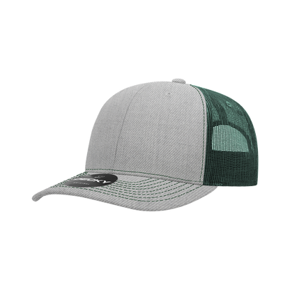 Decky-6031-6 Panel Mid Profile Structured Contra-Stitch Trucker