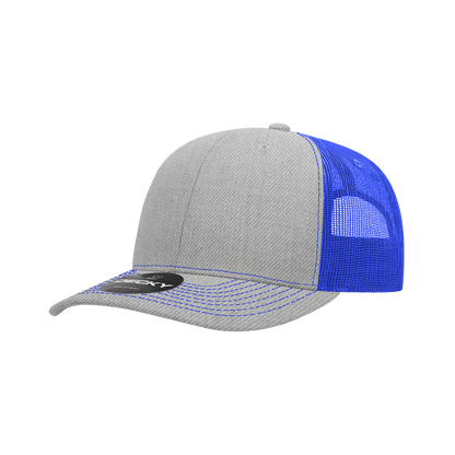 Decky-6031-6 Panel Mid Profile Structured Contra-Stitch Trucker