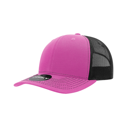 Decky-6031-6 Panel Mid Profile Structured Contra-Stitch Trucker