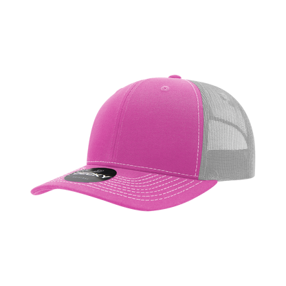 Decky-6031-6 Panel Mid Profile Structured Contra-Stitch Trucker