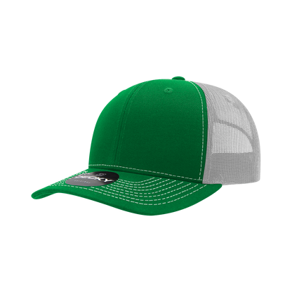 Decky-6031-6 Panel Mid Profile Structured Contra-Stitch Trucker