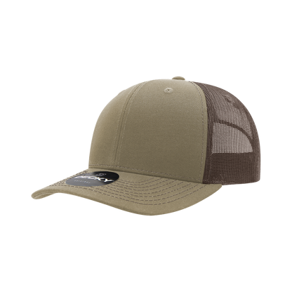 Decky-6031-6 Panel Mid Profile Structured Contra-Stitch Trucker