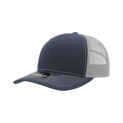 Decky-6031-6 Panel Mid Profile Structured Contra-Stitch Trucker