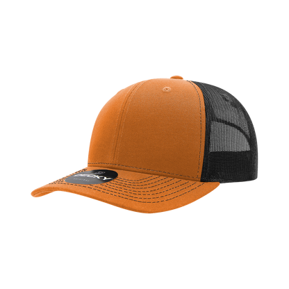 Decky-6031-6 Panel Mid Profile Structured Contra-Stitch Trucker