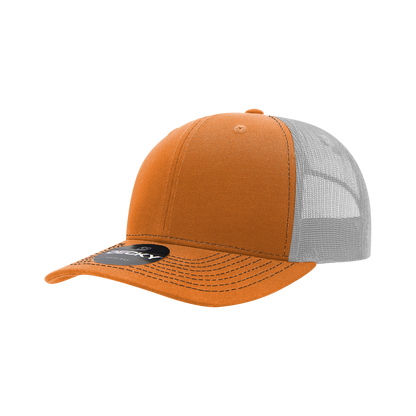 Decky-6031-6 Panel Mid Profile Structured Contra-Stitch Trucker