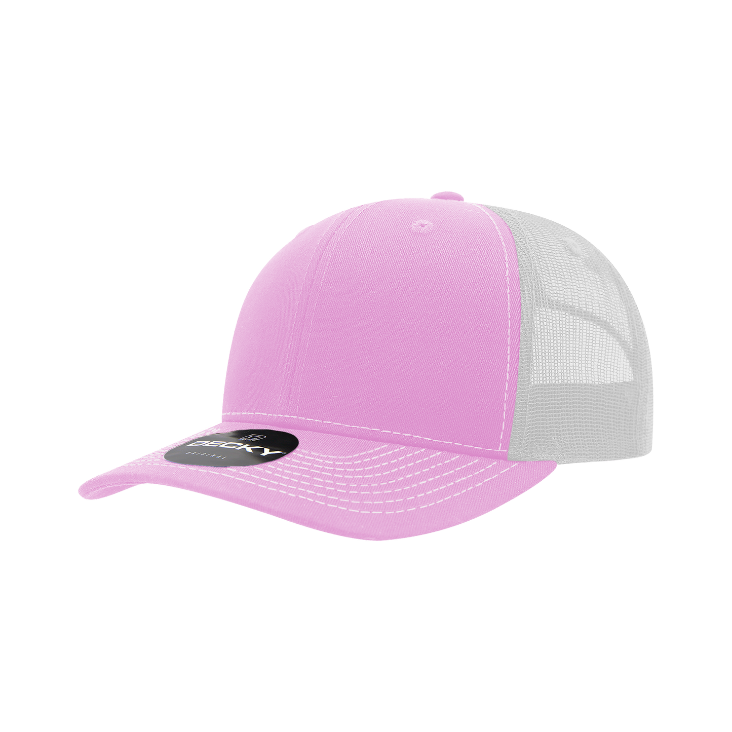 Decky-6031-6 Panel Mid Profile Structured Contra-Stitch Trucker