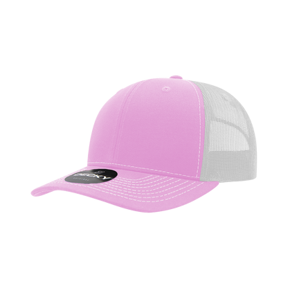 Decky-6031-6 Panel Mid Profile Structured Contra-Stitch Trucker
