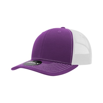 Decky-6031-6 Panel Mid Profile Structured Contra-Stitch Trucker
