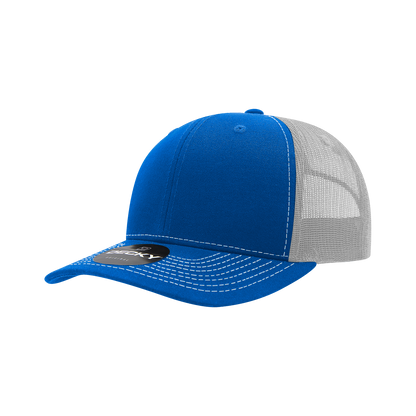 Decky-6031-6 Panel Mid Profile Structured Contra-Stitch Trucker